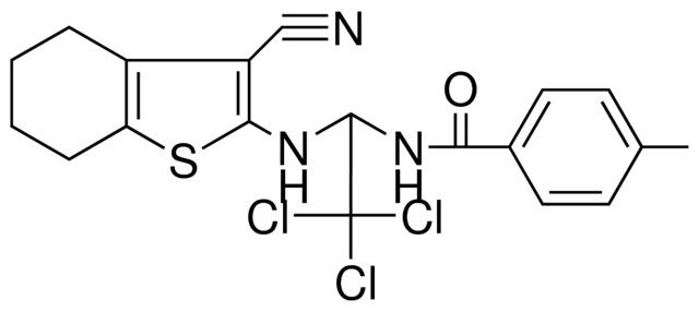 4-ME-N-(2,2,2-TRICHLORO-1-(3-CYANO-4H-BENZO(B)THIOPHEN-2-YLAMINO)-ET)-BENZAMIDE