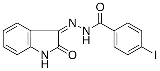 4-IODO-BENZOIC ACID (2-OXO-1,2-DIHYDRO-INDOL-3-YLIDENE)-HYDRAZIDE