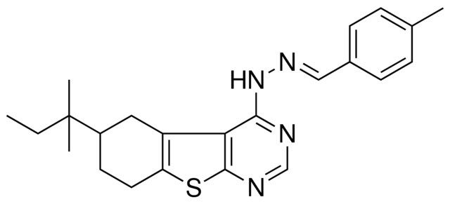 4-METHYLBENZALDEHYDE (6-TERT-PENTYL-5,6,7,8-TETRAHYDRO[1]BENZOTHIENO[2,3-D]PYRIMIDIN-4-YL)HYDRAZONE