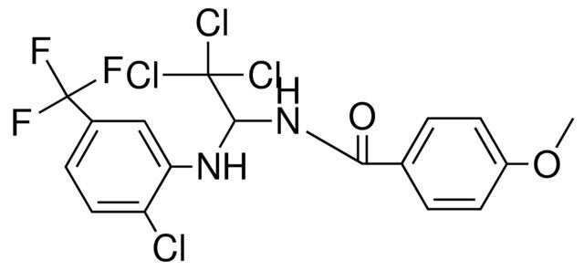 4-MEO-N-(2,2,2-TRICHLORO-1-(2-CL-5-TRIFLUOROMETHYL-PHENYLAMINO)-ETHYL)-BENZAMIDE