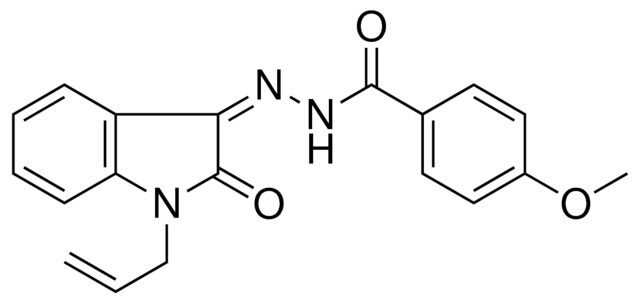 4-METHOXY-BENZOIC ACID (1-ALLYL-2-OXO-1,2-DIHYDRO-INDOL-3-YLIDENE)-HYDRAZIDE