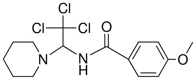 4-METHOXY-N-(2,2,2-TRICHLORO-1-PIPERIDIN-1-YL-ETHYL)-BENZAMIDE