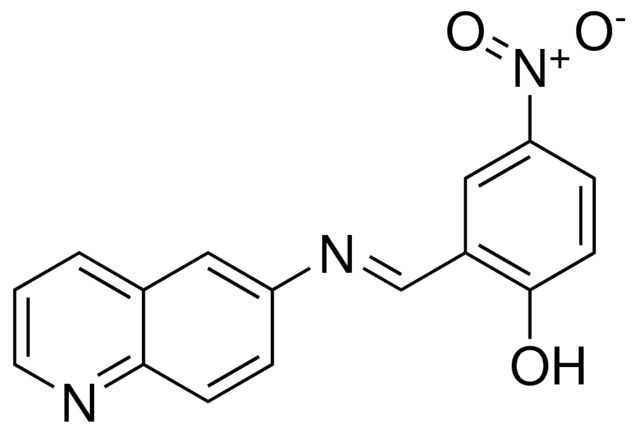 4-NITRO-2-(QUINOLIN-6-YLIMINOMETHYL)-PHENOL