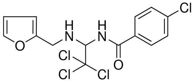 4-CHLORO-N-(2,2,2-TRICHLORO-1-((FURAN-2-YLMETHYL)-AMINO)-ETHYL)-BENZAMIDE