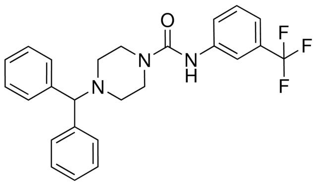 4-BENZHYDRYL-N-(3-(TRIFLUOROMETHYL)PHENYL)-1-PIPERAZINECARBOXAMIDE