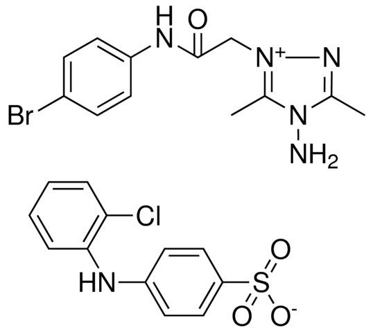 4-AMINO-1-[2-(4-BROMOANILINO)-2-OXOETHYL]-3,5-DIMETHYL-4H-1,2,4-TRIAZOL-1-IUM 4-(2-CHLOROANILINO)BENZENESULFONATE