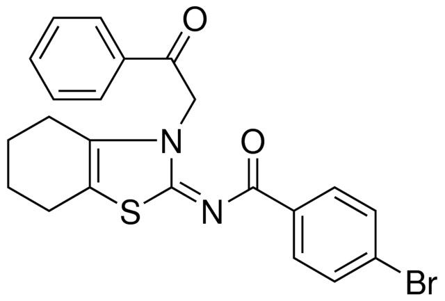 4-BROMO-N-((2E)-3-(2-OXO-2-PHENYLETHYL)-4,5,6,7-TETRAHYDRO-1,3-BENZOTHIAZOL-2(3H)-YLIDENE)BENZAMIDE