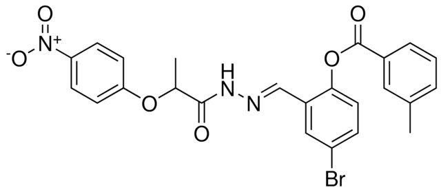 4-BR-2-(2-(2-(4-NITROPHENOXY)PROPANOYL)CARBOHYDRAZONOYL)PHENYL 3-METHYLBENZOATE