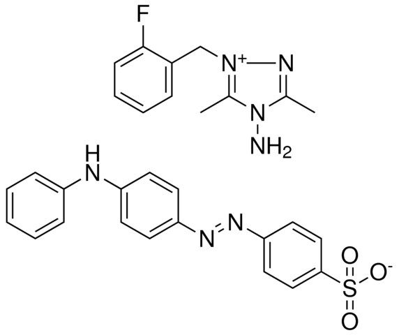 4-AMINO-1-(2-FLUOROBENZYL)-3,5-DIMETHYL-4H-1,2,4-TRIAZOL-1-IUM 4-[(E)-(4-ANILINOPHENYL)DIAZENYL]BENZENESULFONATE