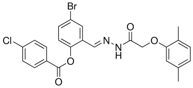 4-BR-2-(2-((2,5-DIMETHYLPHENOXY)ACETYL)CARBOHYDRAZONOYL)PHENYL 4-CHLOROBENZOATE