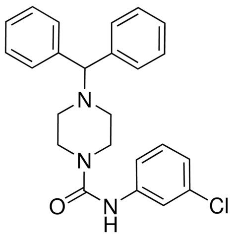 4-BENZHYDRYL-N-(3-CHLOROPHENYL)-1-PIPERAZINECARBOXAMIDE