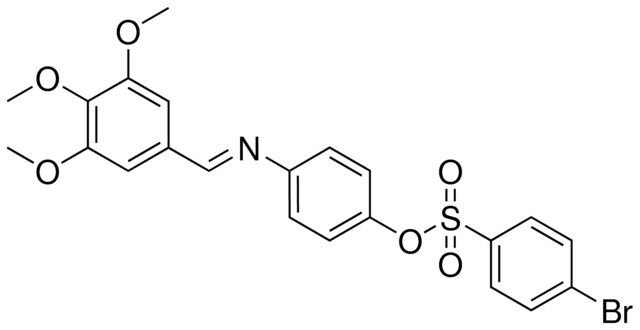 4-BR-BENZENESULFONIC ACID 4-((3,4,5-TRIMETHOXY-BENZYLIDENE)-AMINO)-PHENYL ESTER