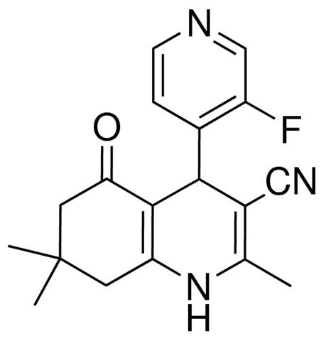 4-(3-FLUORO-4-PYRIDINYL)-2,7,7-TRIMETHYL-5-OXO-1,4,5,6,7,8-HEXAHYDRO-3-QUINOLINECARBONITRILE