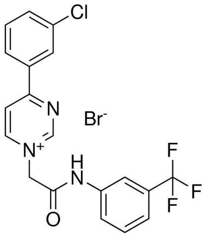 4-(3-CL-PH)-1-(2-OXO-2-(3-(TRIFLUOROMETHYL)ANILINO)ET)PYRIMIDIN-1-IUM BROMIDE