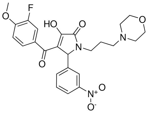 4-(3-FLUORO-4-METHOXYBENZOYL)-3-HYDROXY-1-[3-(4-MORPHOLINYL)PROPYL]-5-(3-NITROPHENYL)-1,5-DIHYDRO-2H-PYRROL-2-ONE