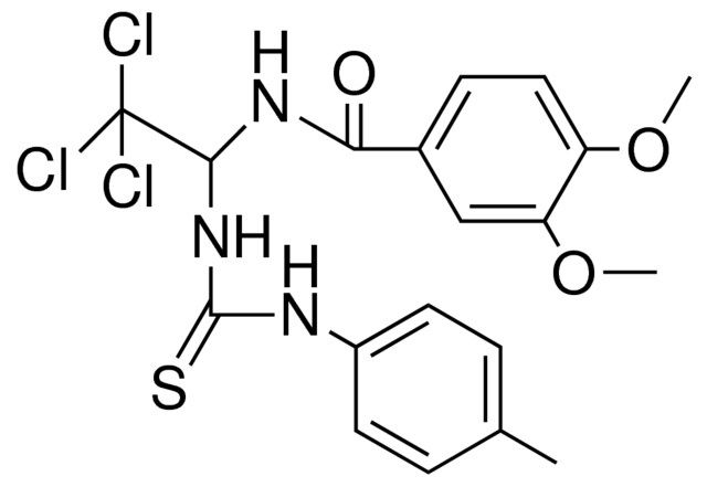 3,4-DIMETHOXY-N-(2,2,2-TRICHLORO-1-(3-P-TOLYL-THIOUREIDO)-ETHYL)-BENZAMIDE