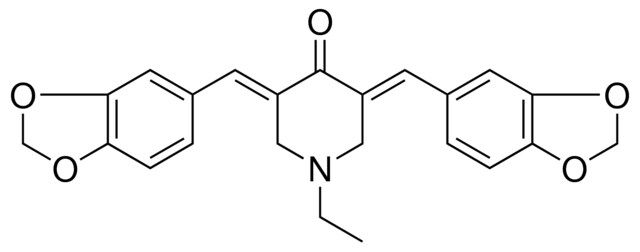 3,5-BIS(1,3-BENZODIOXOL-5-YLMETHYLENE)-1-ETHYL-4-PIPERIDINONE