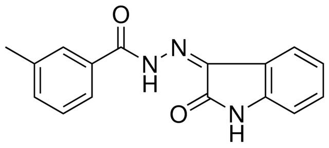 3-METHYL-BENZOIC ACID (2-OXO-1,2-DIHYDRO-INDOL-3-YLIDENE)-HYDRAZIDE