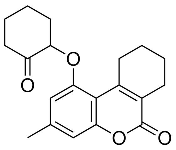 3-METHYL-1-((2-OXOCYCLOHEXYL)OXY)-7,8,9,10-TETRAHYDRO-6H-BENZO(C)CHROMEN-6-ONE