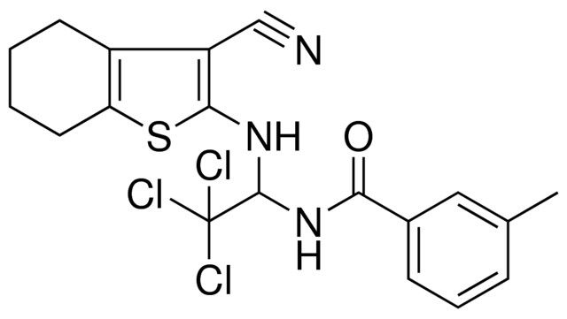 3-METHYL-N-{2,2,2-TRICHLORO-1-[(3-CYANO-4,5,6,7-TETRAHYDRO-1-BENZOTHIEN-2-YL)AMINO]ETHYL}BENZAMIDE