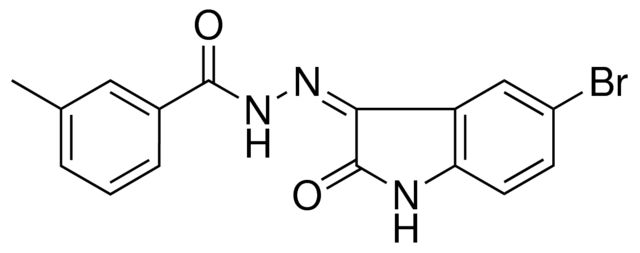 3-METHYL-BENZOIC ACID (5-BROMO-2-OXO-1,2-DIHYDRO-INDOL-3-YLIDENE)-HYDRAZIDE