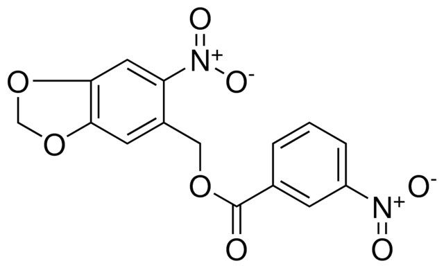 3-NITRO-BENZOIC ACID 6-NITRO-BENZO(1,3)DIOXOL-5-YLMETHYL ESTER