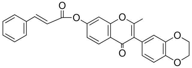 3-PH-ACRYLIC ACID 3-BENZO(1,4)DIOXIN-6-YL-2-ME-4-OXO-4H-CHROMEN-7-YL ESTER