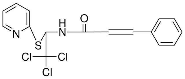 3-PHENYL-N-(2,2,2-TRICHLORO-1-(PYRIDIN-2-YLSULFANYL)-ETHYL)-ACRYLAMIDE