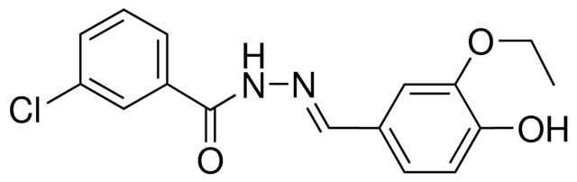 3-CHLORO-N'-(3-ETHOXY-4-HYDROXYBENZYLIDENE)BENZOHYDRAZIDE