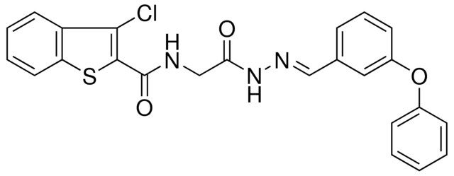 3-CHLORO-N-{2-OXO-2-[(2E)-2-(3-PHENOXYBENZYLIDENE)HYDRAZINO]ETHYL}-1-BENZOTHIOPHENE-2-CARBOXAMIDE