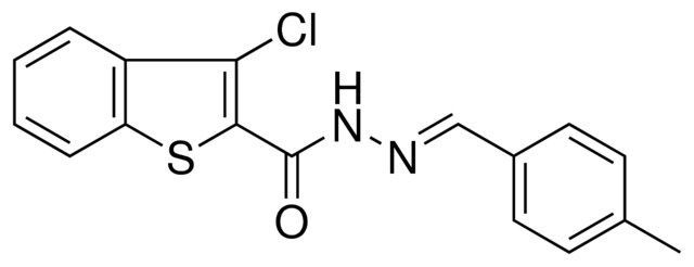 3-CHLORO-BENZO(B)THIOPHENE-2-CARBOXYLIC ACID (4-METHYL-BENZYLIDENE)-HYDRAZIDE