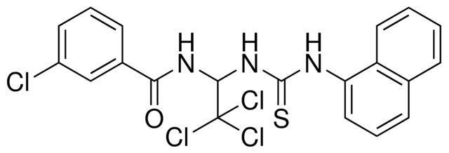 3-CHLORO-N-[2,2,2-TRICHLORO-1-(3-NAPHTHALEN-1-YL-THIOUREIDO)-ETHYL]-BENZAMIDE