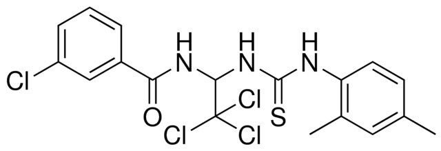 3-CL-N-(2,2,2-TRICHLORO-1-[3-(2,4-DIMETHYL-PHENYL)-THIOUREIDO]-ETHYL)-BENZAMIDE