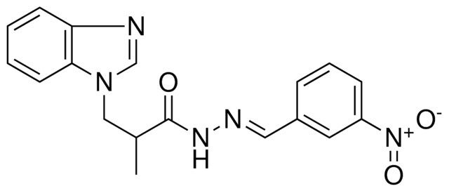 3-BENZOIMIDAZOL-1-YL-2-METHYL-PROPIONIC ACID (3-NITRO-BENZYLIDENE)-HYDRAZIDE