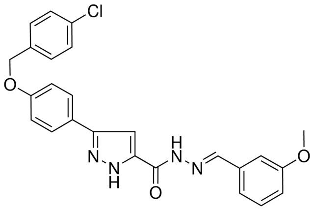 3-(4-((4-CL-BENZYL)OXY)PH)N'-(3-METHOXYBENZYLIDENE)-1H-PYRAZOLE-5-CARBOHYDRAZIDE