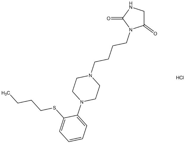 3-(4-{4-[2-(butylsulfanyl)phenyl]-1-piperazinyl}butyl)-2,4-imidazolidinedione hydrochloride