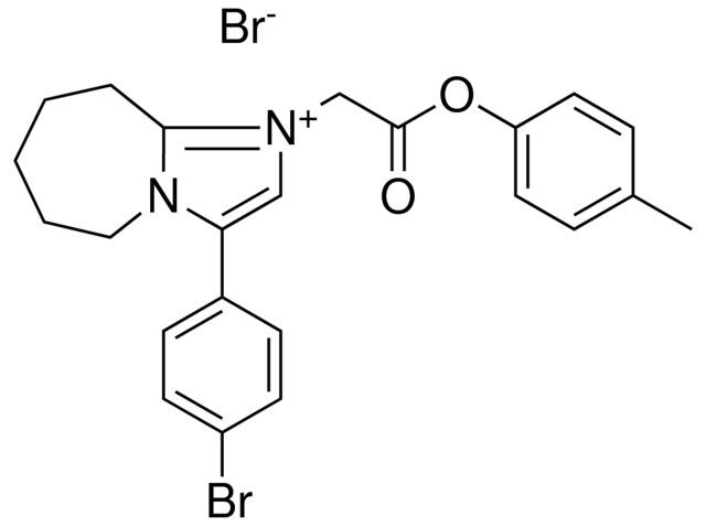 3-(4-BROMOPHENYL)-1-[2-(4-METHYLPHENOXY)-2-OXOETHYL]-6,7,8,9-TETRAHYDRO-5H-IMIDAZO[1,2-A]AZEPIN-1-IUM BROMIDE