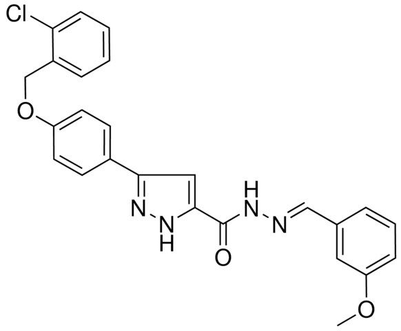 3-(4-((2-CL-BENZYL)OXY)PH)N'-(3-METHOXYBENZYLIDENE)-1H-PYRAZOLE-5-CARBOHYDRAZIDE