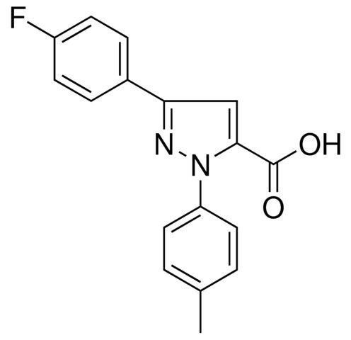 3-(4-FLUOROPHENYL)-1-(4-METHYLPHENYL)-1H-PYRAZOLE-5-CARBOXYLIC ACID