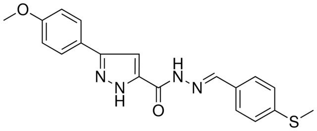 3-(4-METHOXYPHENYL)-N'-{(E)-[4-(METHYLSULFANYL)PHENYL]METHYLIDENE}-1H-PYRAZOLE-5-CARBOHYDRAZIDE