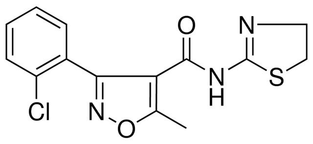 3-(2-CL-PH)-5-ME-ISOXAZOLE-4-CARBOXYLIC ACID (4,5-DIHYDRO-THIAZOL-2-YL)-AMIDE