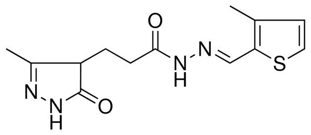 3-(3-METHYL-5-OXO-4,5-DIHYDRO-1H-PYRAZOL-4-YL)-N'-[(E)-(3-METHYL-2-THIENYL)METHYLIDENE]PROPANOHYDRAZIDE