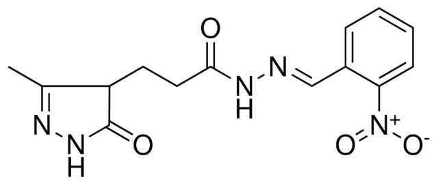 3-(3-METHYL-5-OXO-4,5-DIHYDRO-1H-PYRAZOL-4-YL)-N'-[(E)-(2-NITROPHENYL)METHYLIDENE]PROPANOHYDRAZIDE