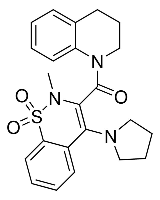 3-(3,4-Dihydro-1(2H)-quinolinylcarbonyl)-2-methyl-4-(1-pyrrolidinyl)-2H-1,2-benzothiazine 1,1-dioxide