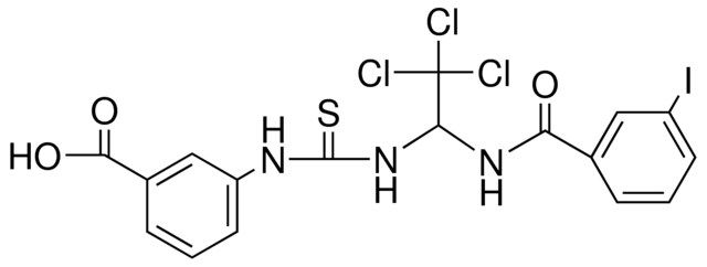 3-(3-(2,2,2-TRICHLORO-1-(3-IODO-BENZOYLAMINO)-ETHYL)-THIOUREIDO)-BENZOIC ACID