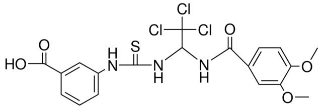 3-(3-(2,2,2-TRICHLORO-1-(3,4-DI-MEO-BENZOYLAMINO)-ET)-THIOUREIDO)-BENZOIC ACID