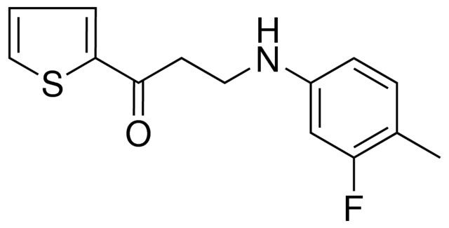 3-(3-FLUORO-4-METHYLANILINO)-1-(2-THIENYL)-1-PROPANONE