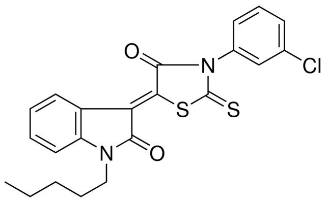 3-(3-(3-CL-PH)-4-OXO-2-THIOXO-THIAZOLIDIN-5-YLIDENE)-1-PENTYL-1,3-2H-INDOL-2-ONE