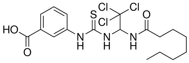 3-(3-(2,2,2-TRICHLORO-1-OCTANOYLAMINO-ETHYL)-THIOUREIDO)-BENZOIC ACID