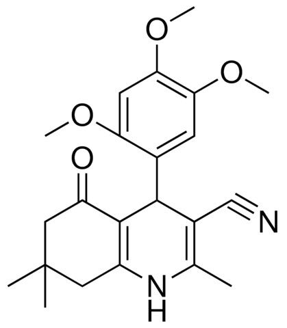 2,7,7-TRI-ME-5-OXO-4-(2,4,5-TRI-MEO-PH)-1,4,5,6,7,8-6H-QUINOLINE-3-CARBONITRILE